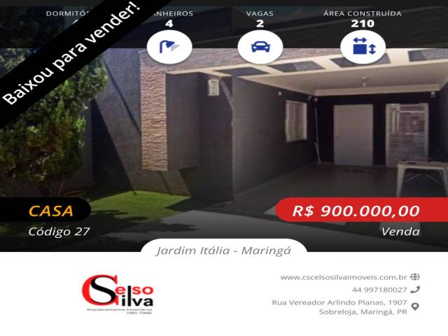 #27 - Casa para Venda em Maringá - PR - 1