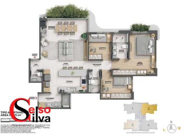 #124 - Apartamento para Venda em Maringá - PR - 3